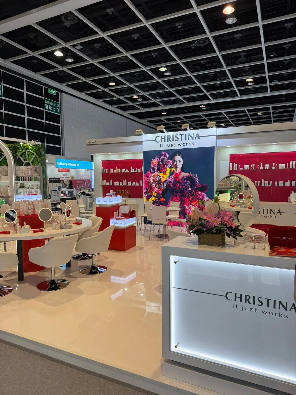 Hong Kong 2026 — the stand in Hong Kong with its round display table