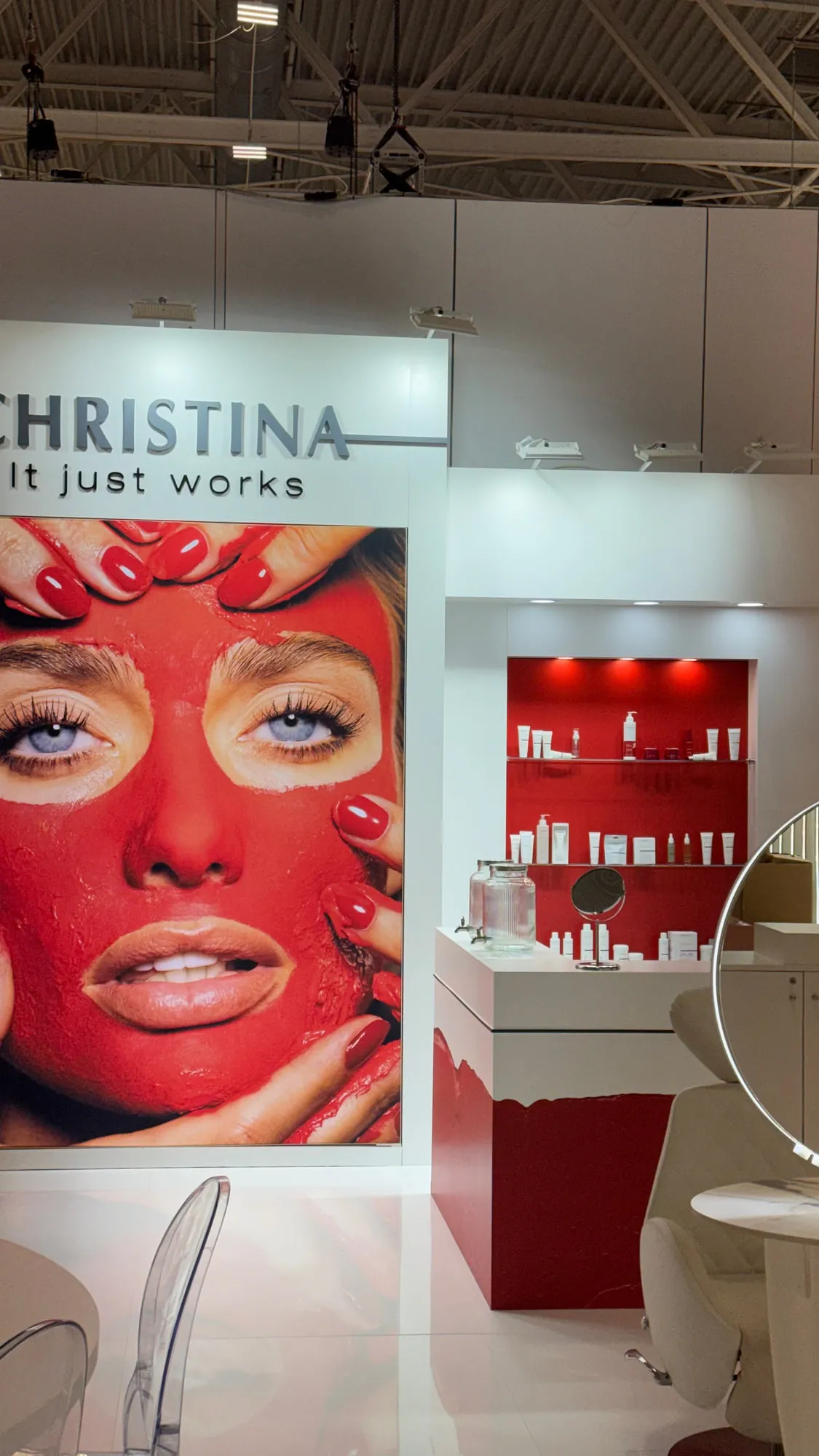 Bologna 2026 — red counters and campaign graphics on the stand