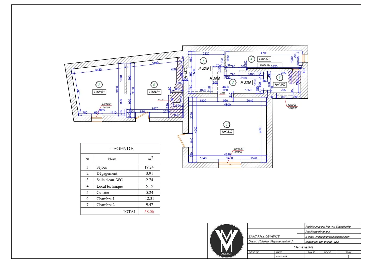 Saint-Paul-de-Vence — working drawing