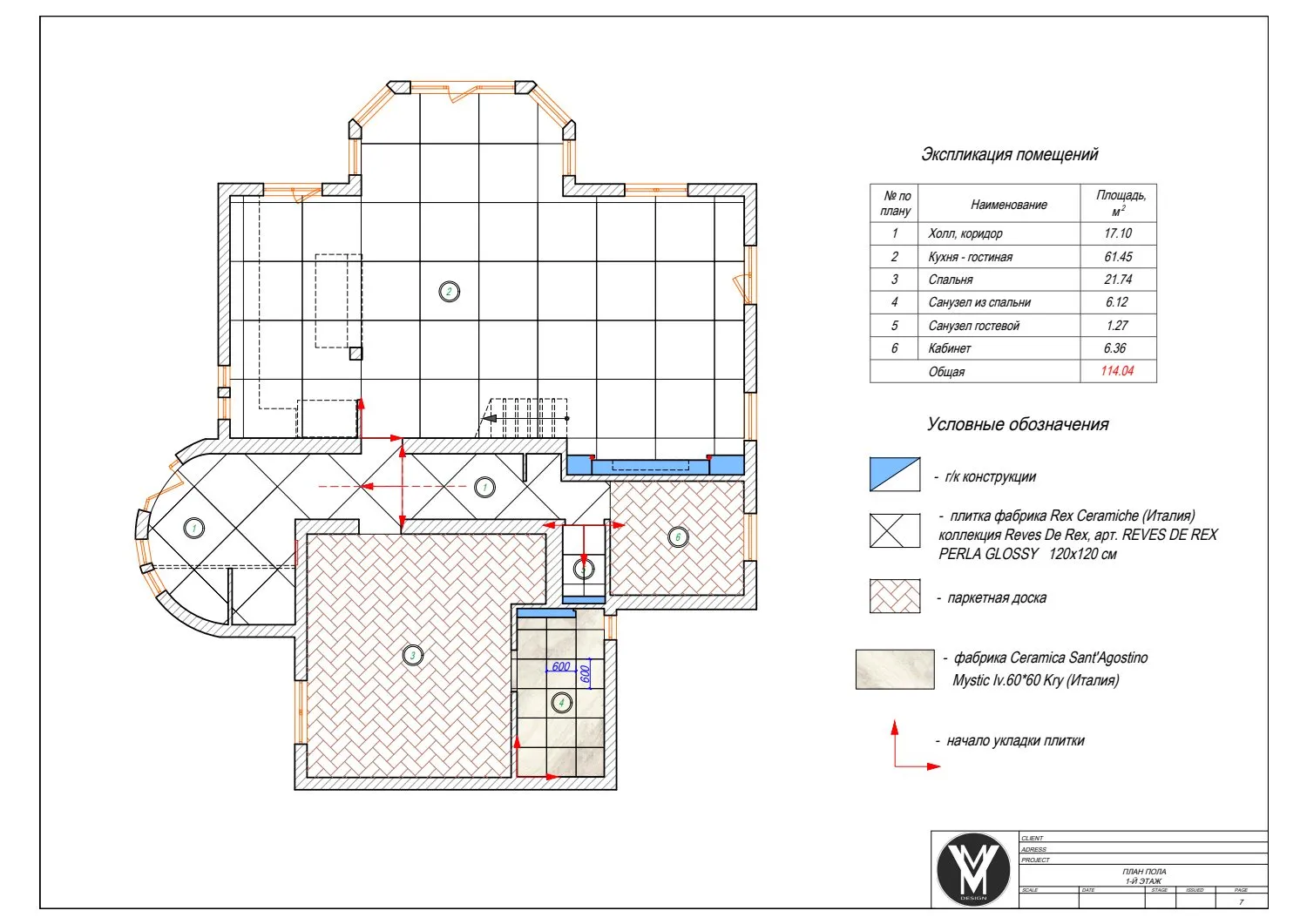 Villa à Nice — drawing sheet