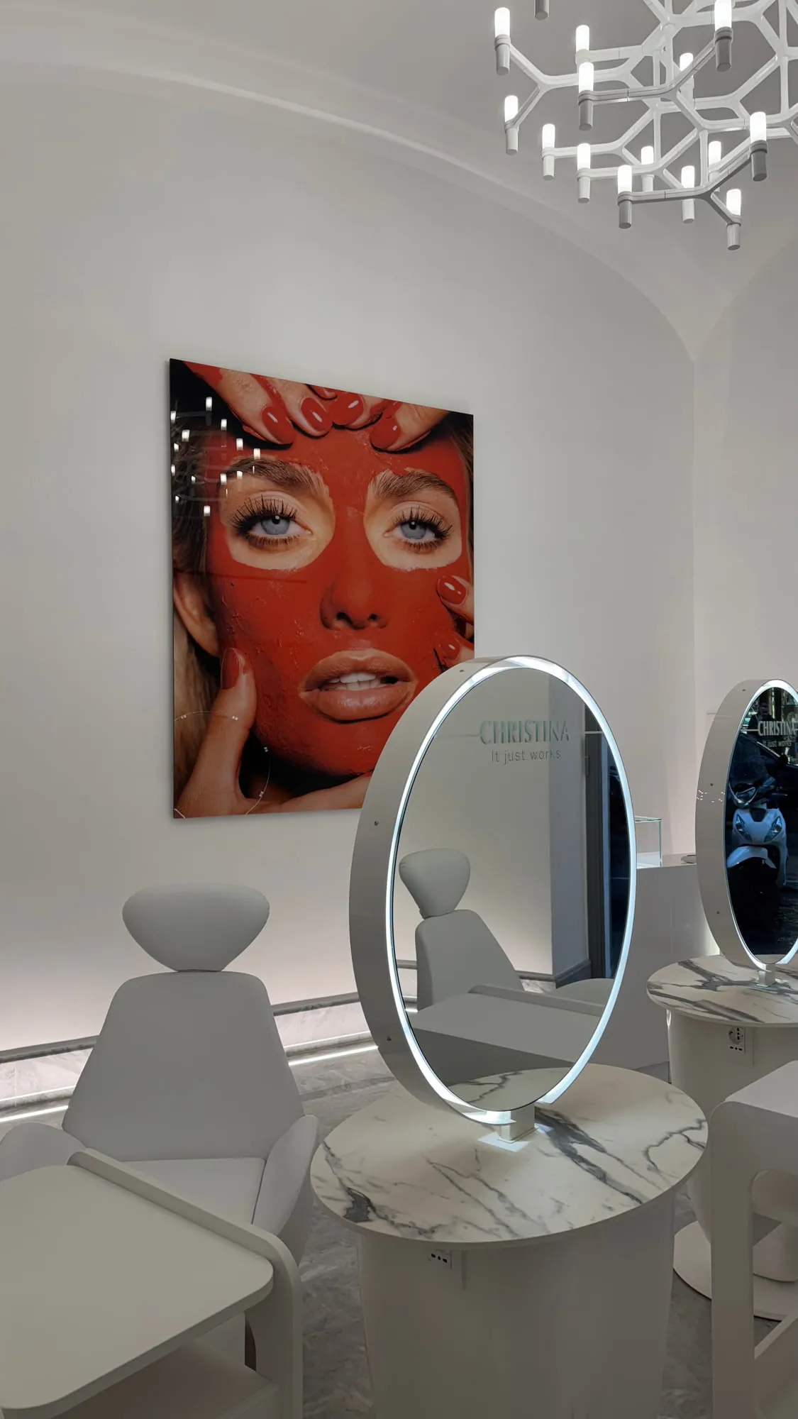 Christina Roma — the restored vault with oval mirrors and sculptural seating