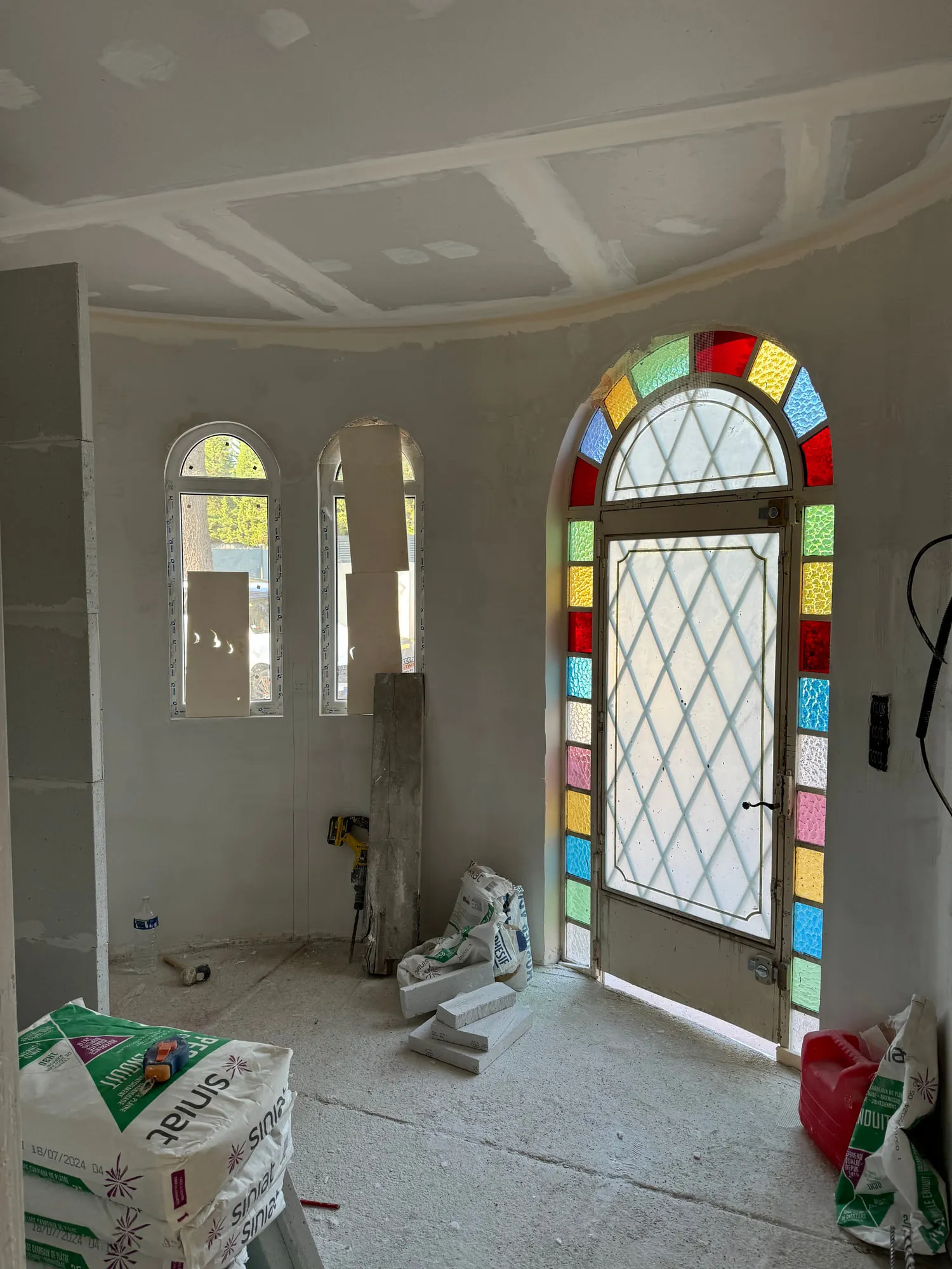 La Villa — the villa stripped back to structure during the works